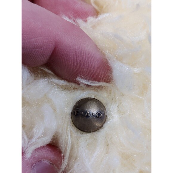 FAO Schwartz Yellow Puppy Dog Lab Poodle Plush Stuffed Anima 12" Glitter Bow Tie - Picture 7 of 10